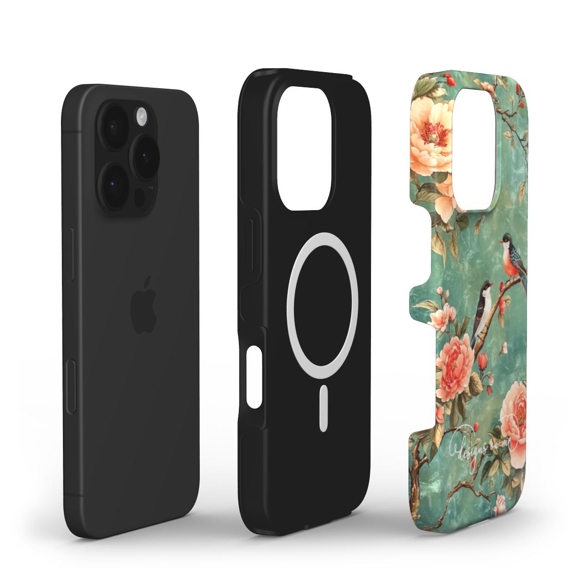 Camellia Chinoiserie MagSafe iPhone Case