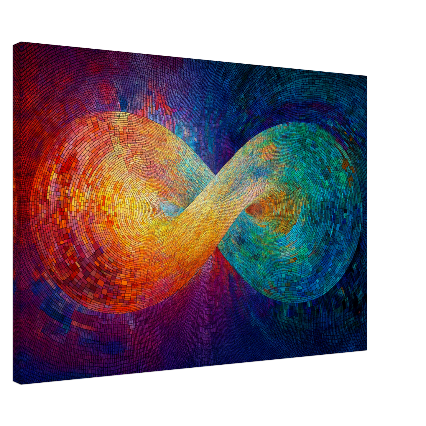 Spiritual Energy Wall Art Print features the infinity symbol that flows interconnected symbolising continuous energy flow.
