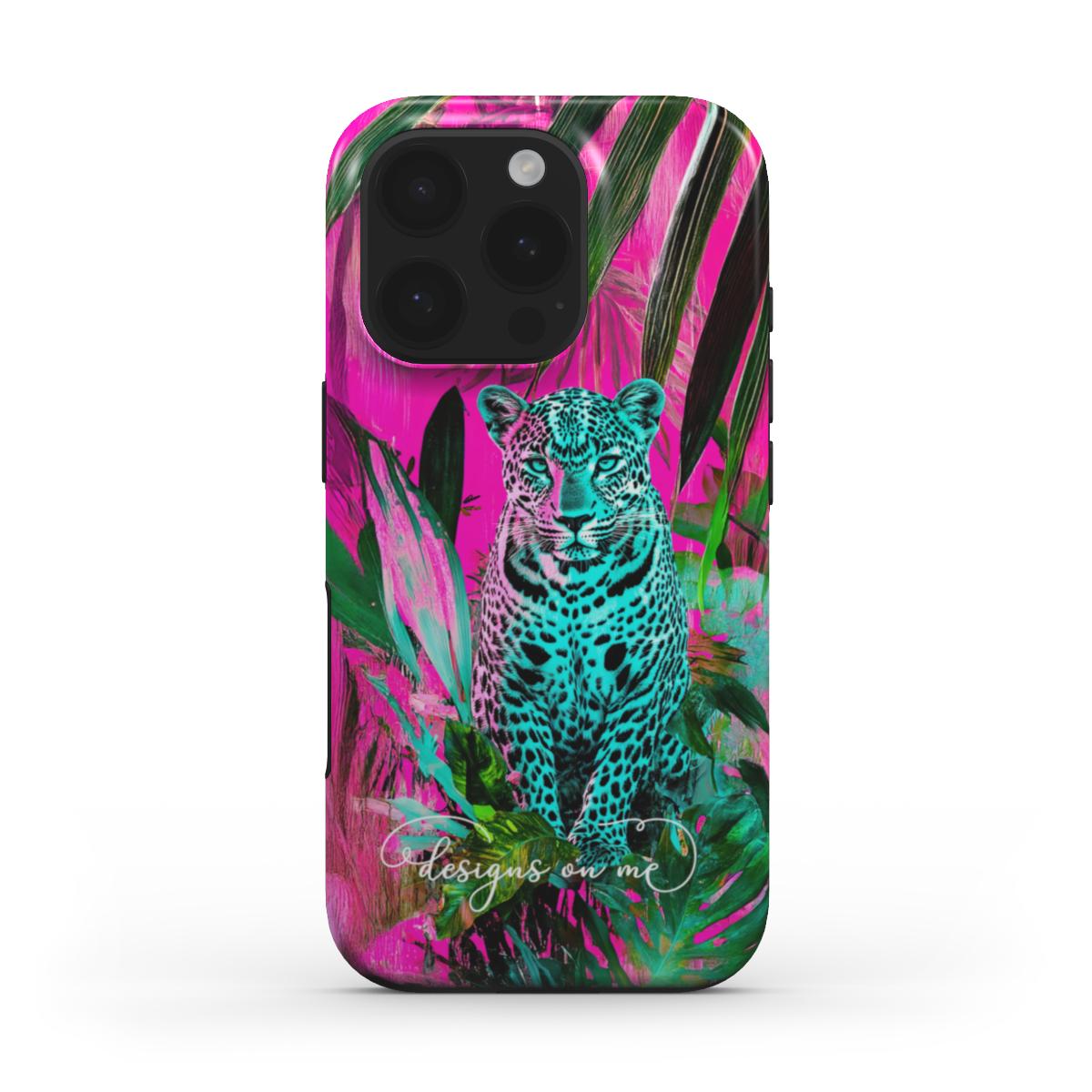 Psychedelic Cheetah Jungle Print MagSafe iPhone Case