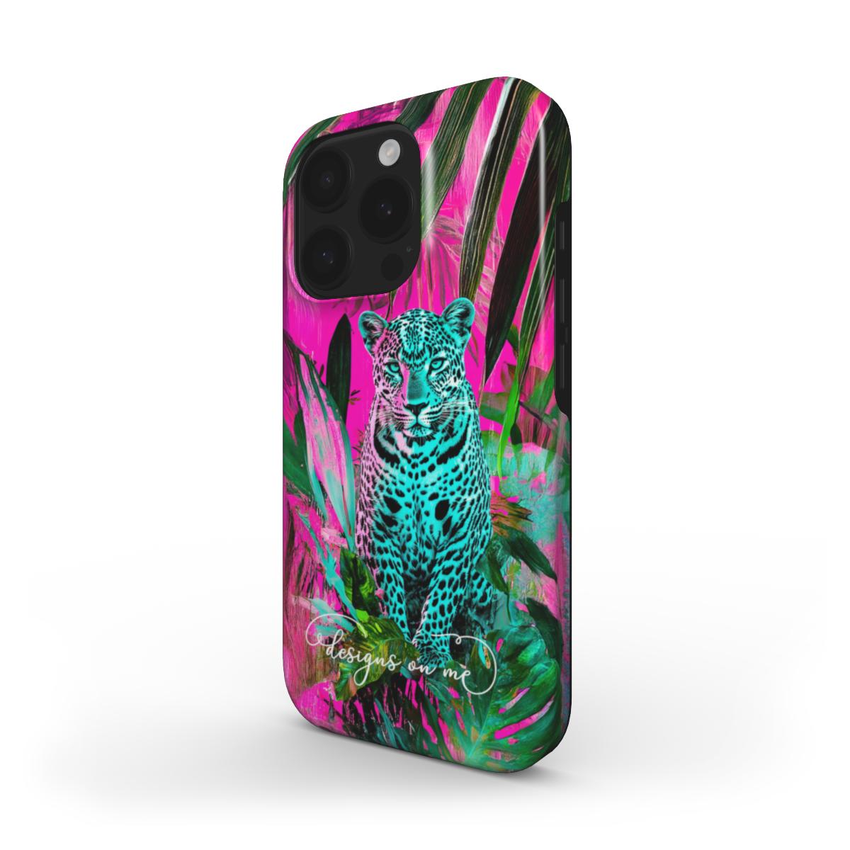 Psychedelic Cheetah Jungle Print MagSafe iPhone Case