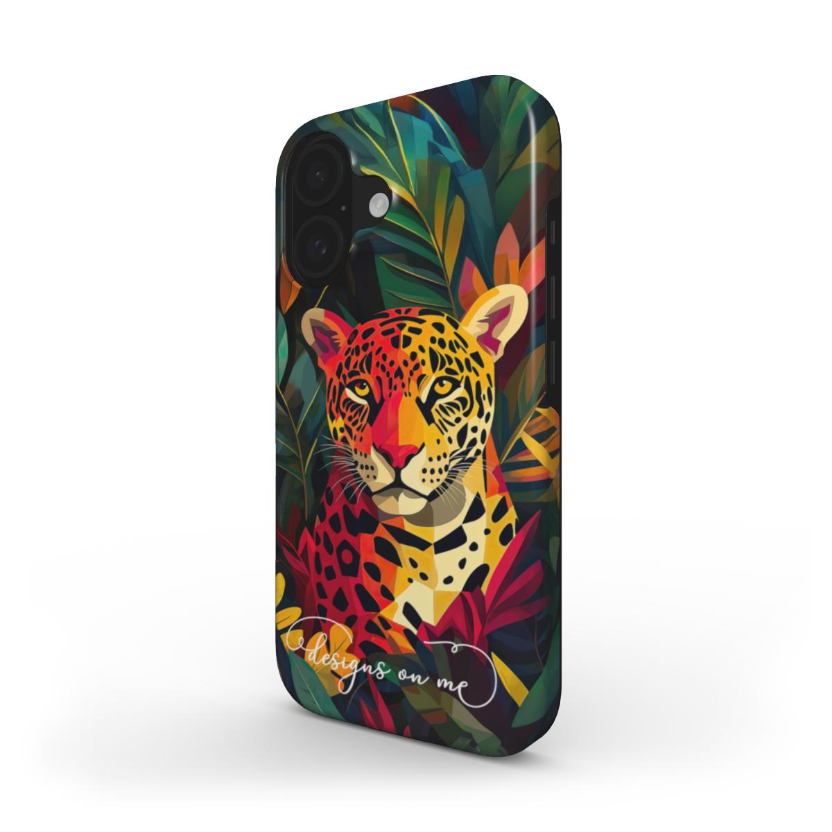 Cheetah In Jungle Print MagSafe iPhone Case