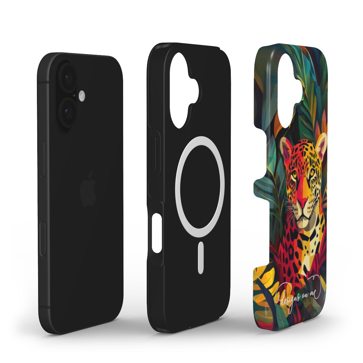 Cheetah In Jungle Print MagSafe iPhone Case