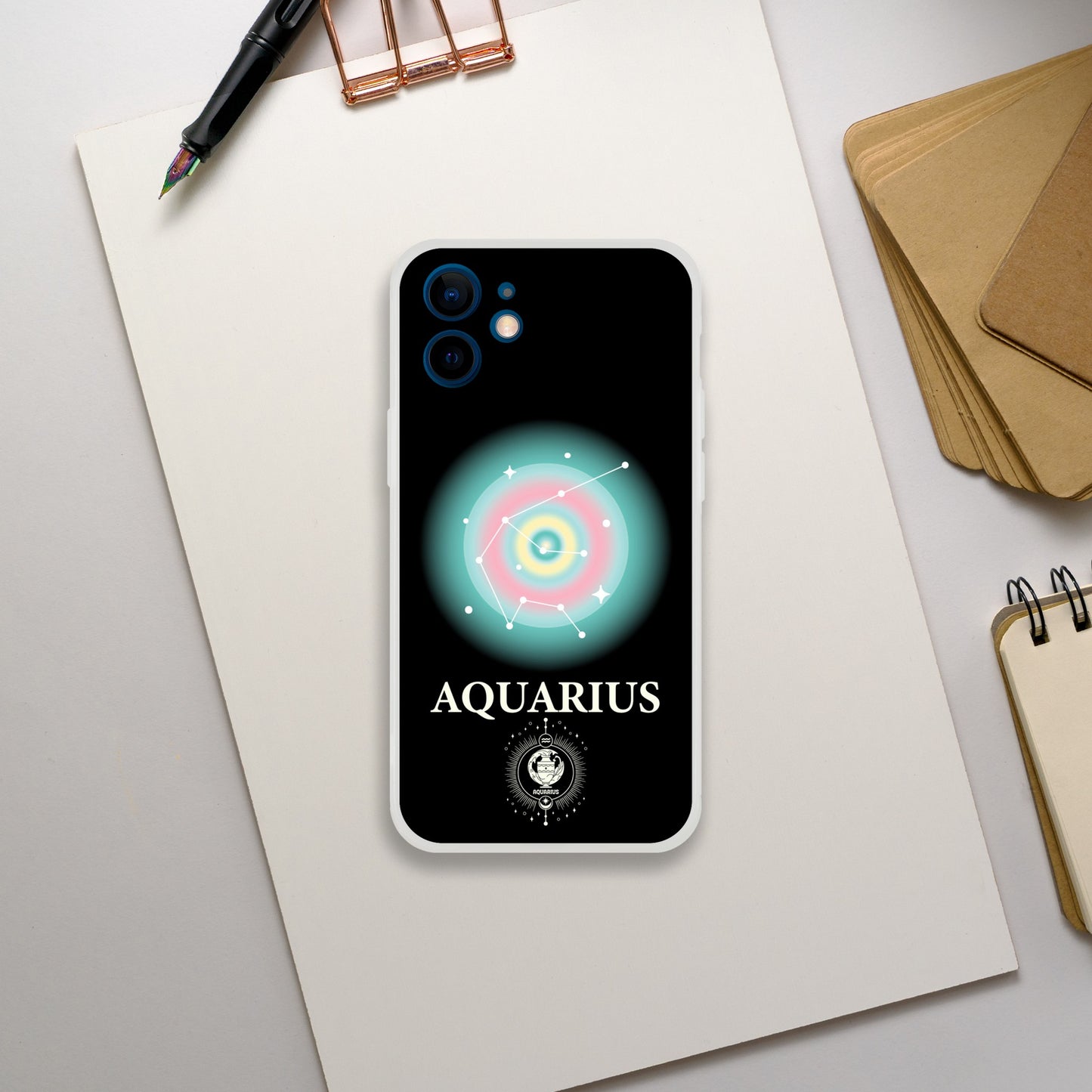 Aquarius Aura, Zodiac Birthda, Flexi iPhone Cases