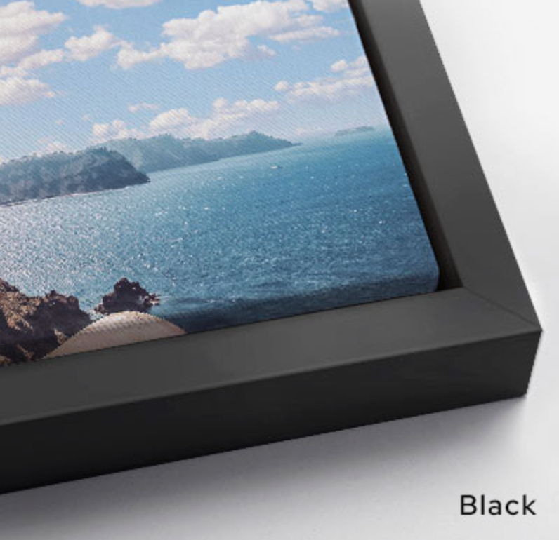 black floating frame 